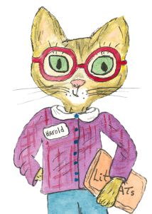 The cat image, named Harold, is the cartoon illustration for the Catcast