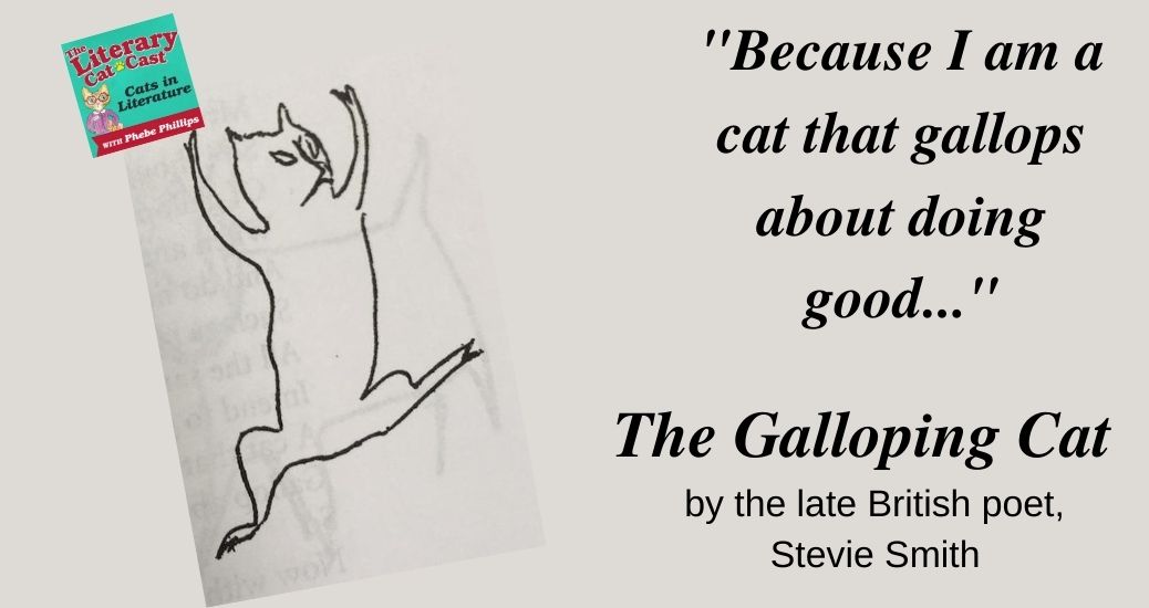 Website banner for the episode The Galloping Cat on The Literary Catcast Podcast