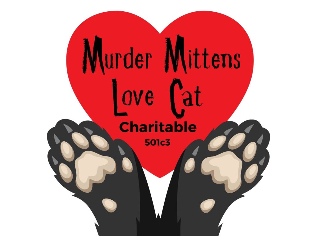 The logo for Murder Mittens Love Cat Charitable 501c3